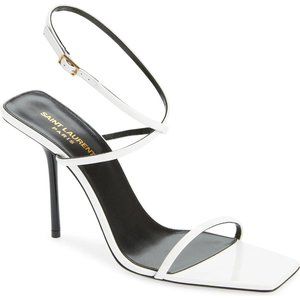 Saint Laurent White Nuit Sandal Size 37